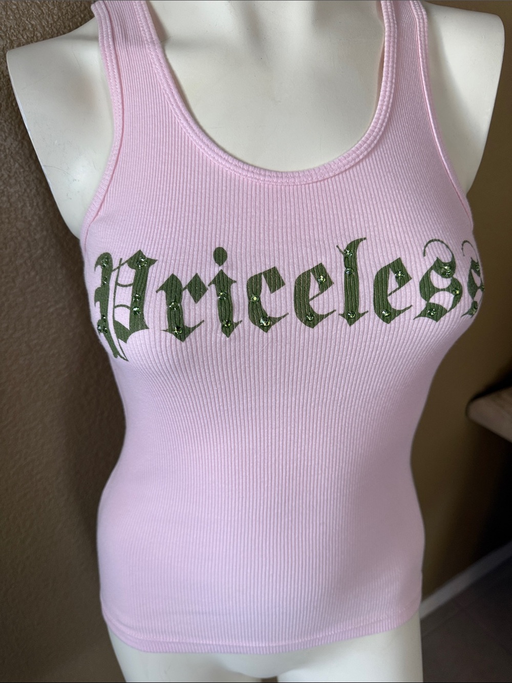 Priceless Pink Ribbed Tank Top
